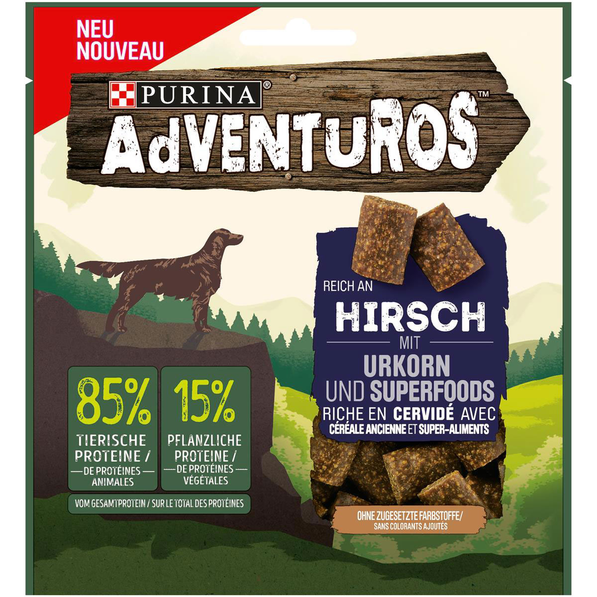 Adventuros Hirsch mit Urkorn 90g