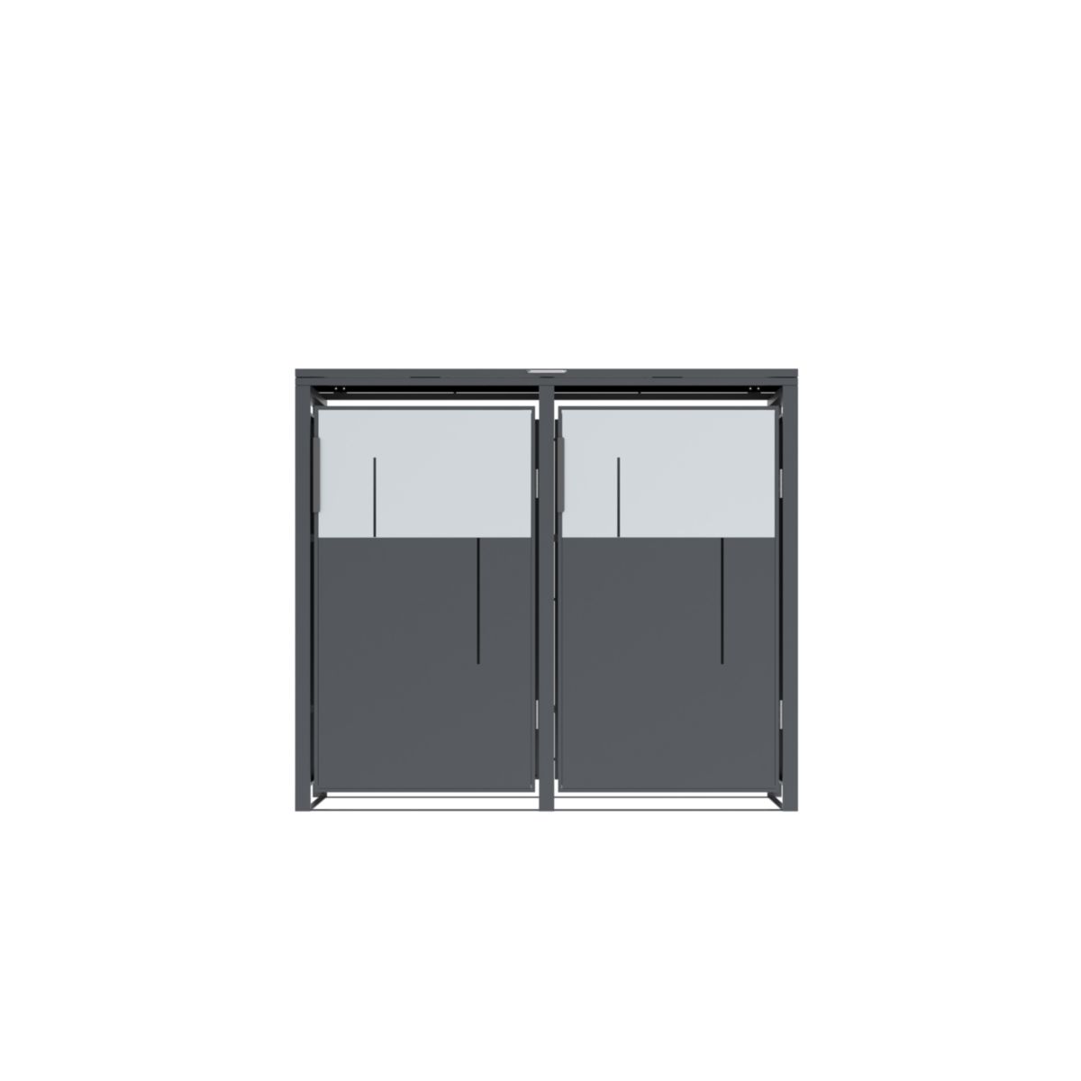 Westmann Mülltonnenbox Tonus 2 2 x 240L Anthrazit|80x132x116 cm Bild 5