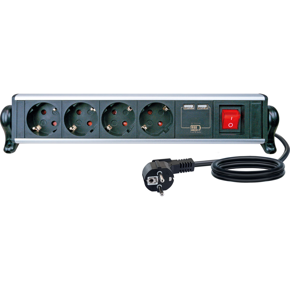 Schwaiger  Steckdosenleiste 4-fach mit Tischbefestigung Bild 3