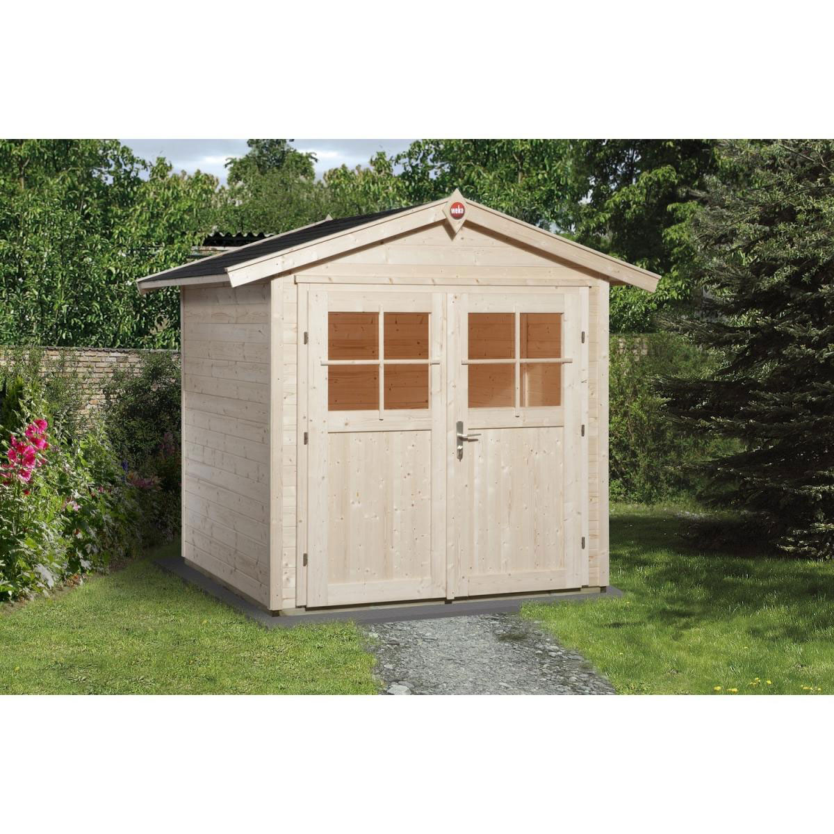 Weka Gartenhaus 224 260 x 229 x 227 cm braun Bild 1