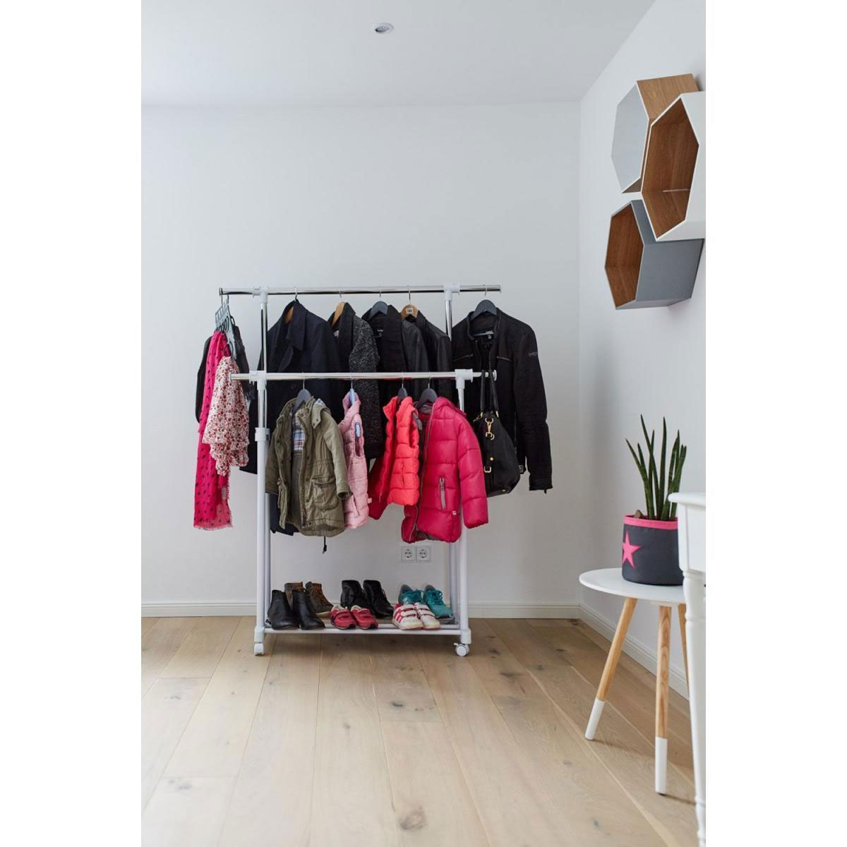 Roll-Kleiderständer XXL 90-134 x 44 x 95-169 cm Bild 5