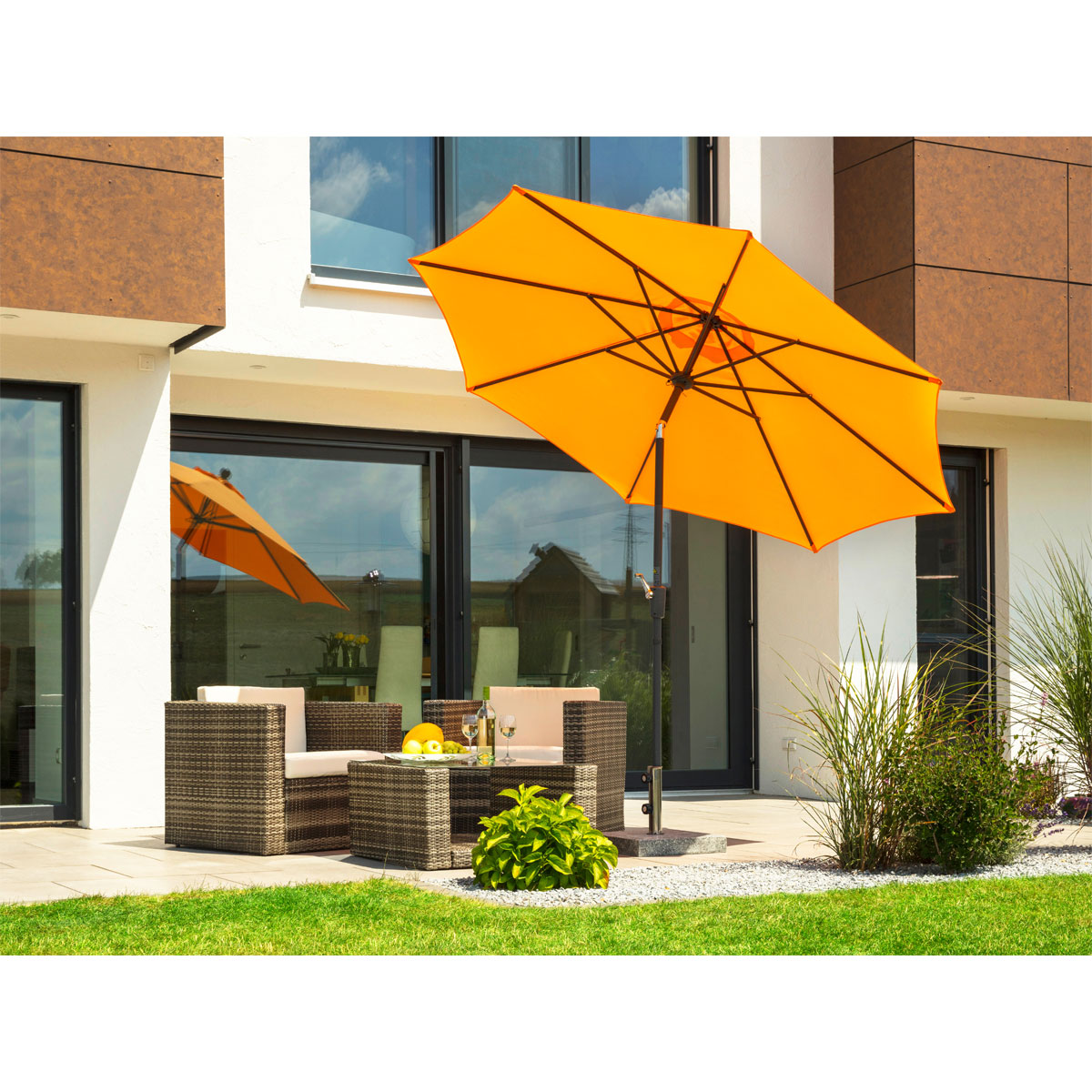 Schneider Schirme Sonnenschirm Harlem 270 cm Mandarine Bild 4