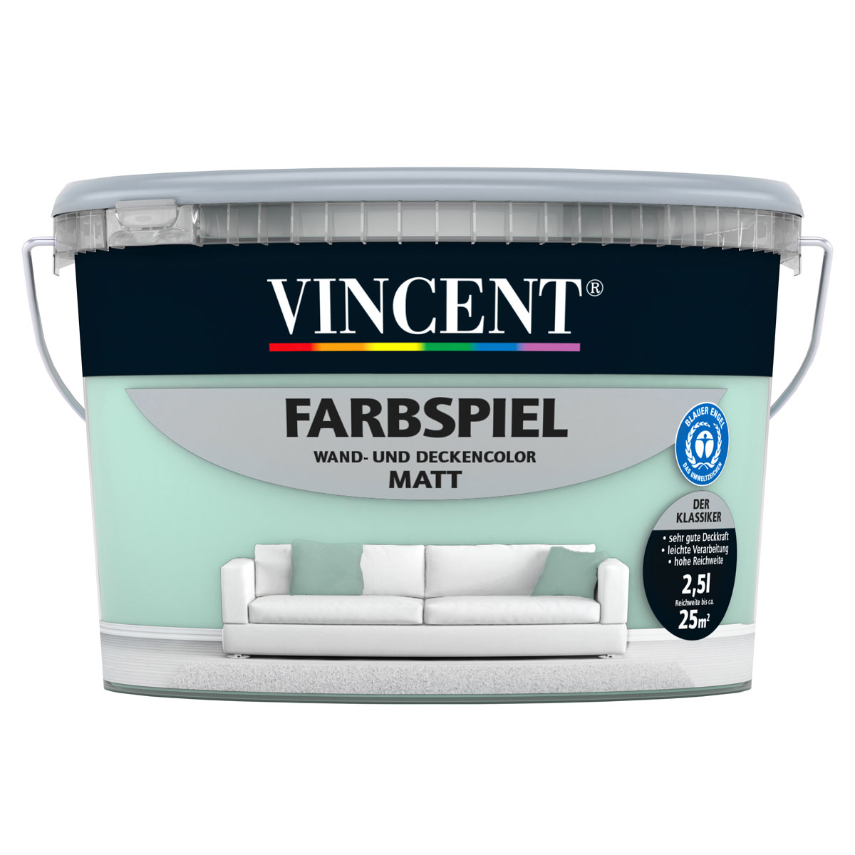 Vincent Farbspiel Mint matt 2,5 L