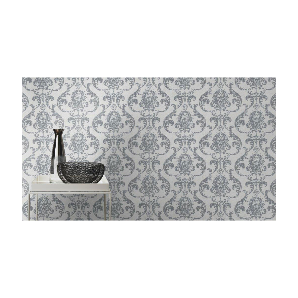 Vliestapete 10,05x0,53 m Ornament Silber Bild 3