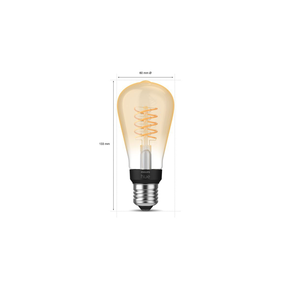 Philips Hue LED-Edison-Leuchtmittel White Filament E27 7W Bild 3