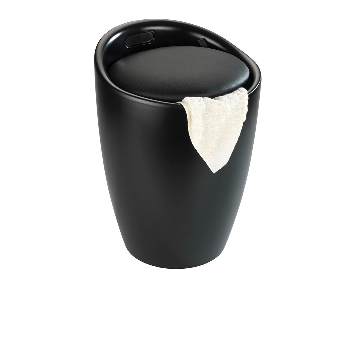 Wenko Hocker Candy schwarz mit Wäschesack Bild 2