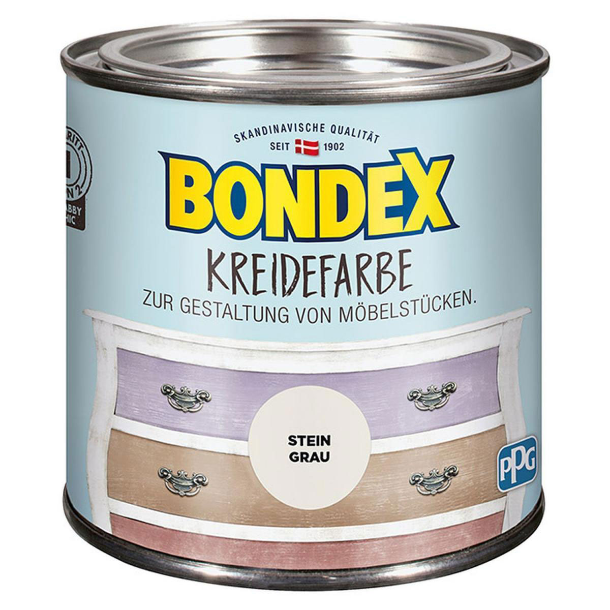Bondex Kreidefarbe Stein grau 500 ml