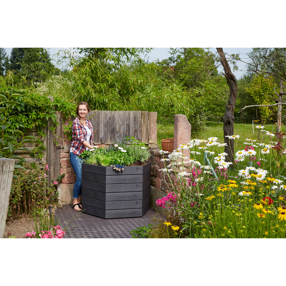 Garantia Hochbeet ERGO L 75 Wood inkl FLORA Bild 5