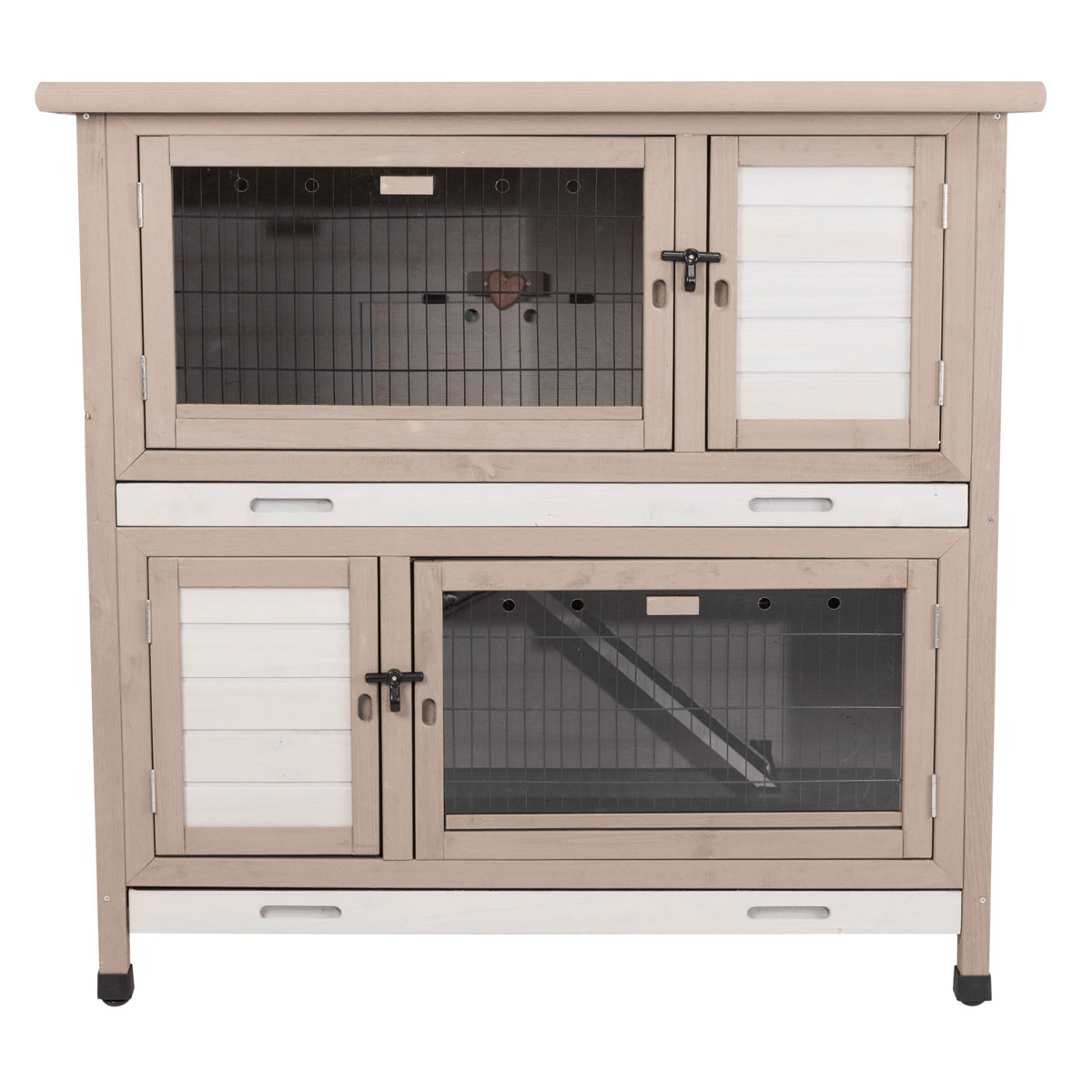 Trixie Kleintierstall mit Wärmedämmung 116 x 113 x 65 cm grau 2 Etagen