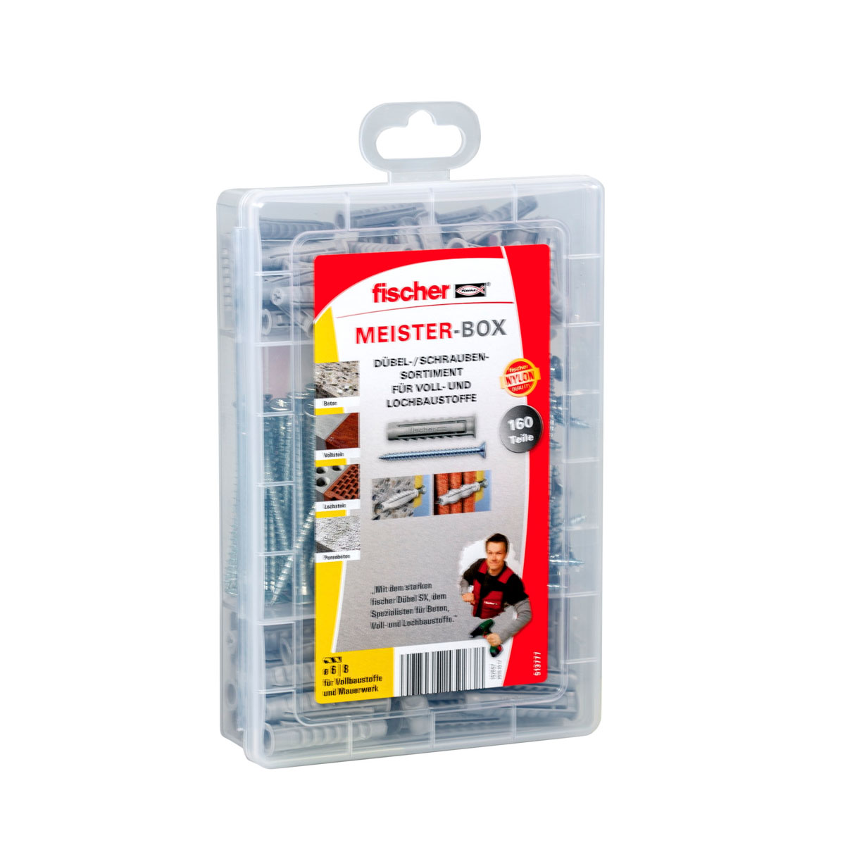 Fischer  Sortimentsbox Meister-Box SX mit Schrauben 160-teilig