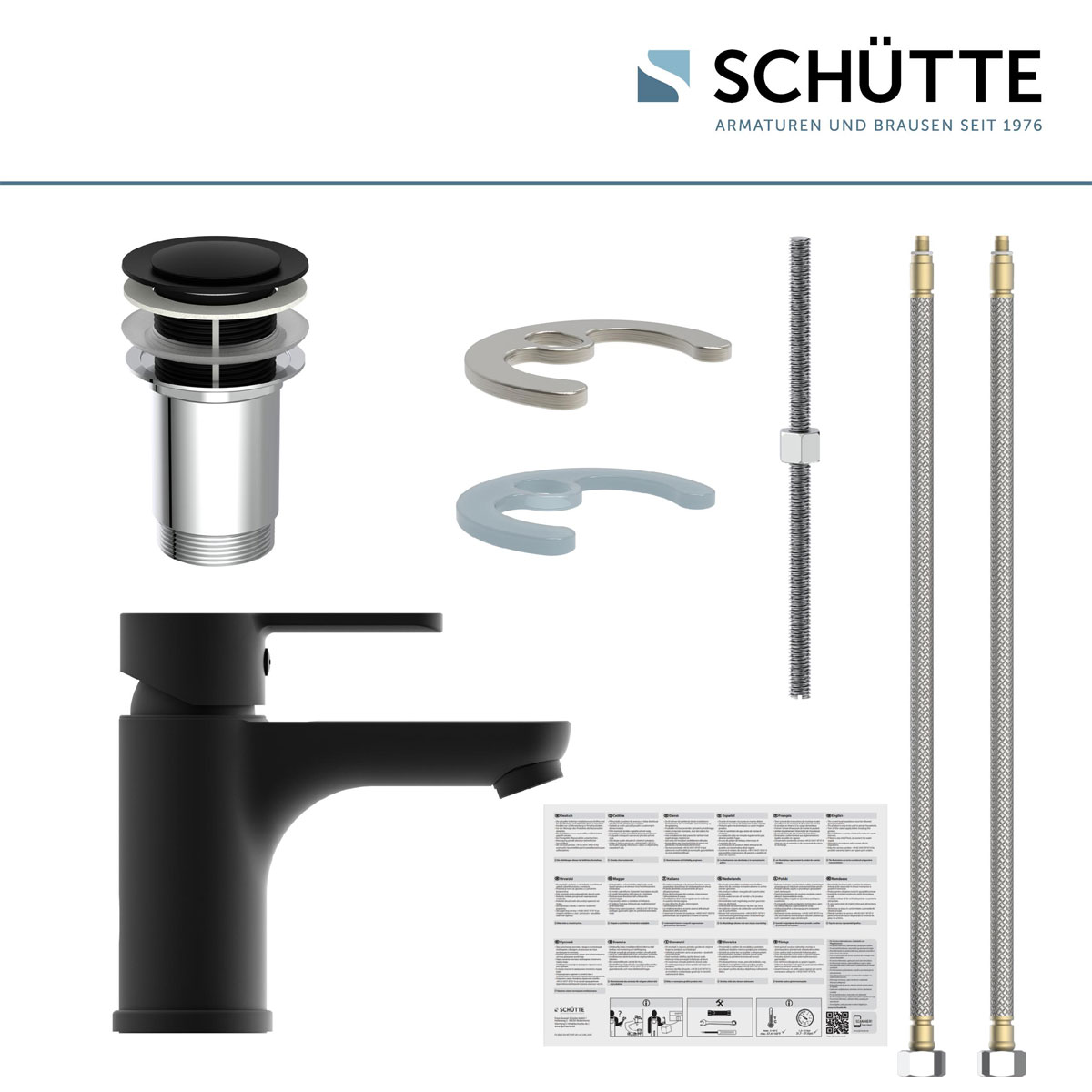 Schütte Waschtischarmatur Denver schwarz matt Bild 2