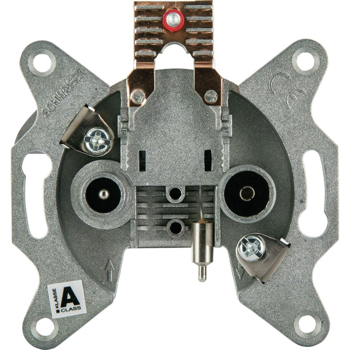 Schwaiger Antennensteckdose Einzeldose 2-Loch 2,5 db Bild 3