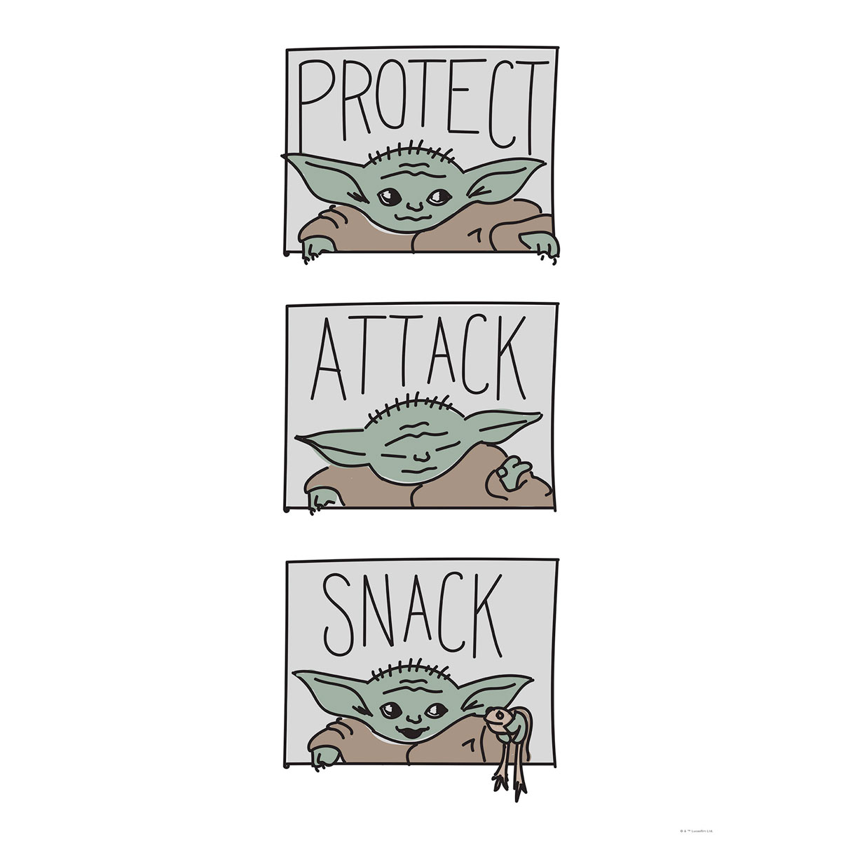 Komar  Wandbild Mandalorian The Child Protect Attack Snack 30x40 cm Bild 2