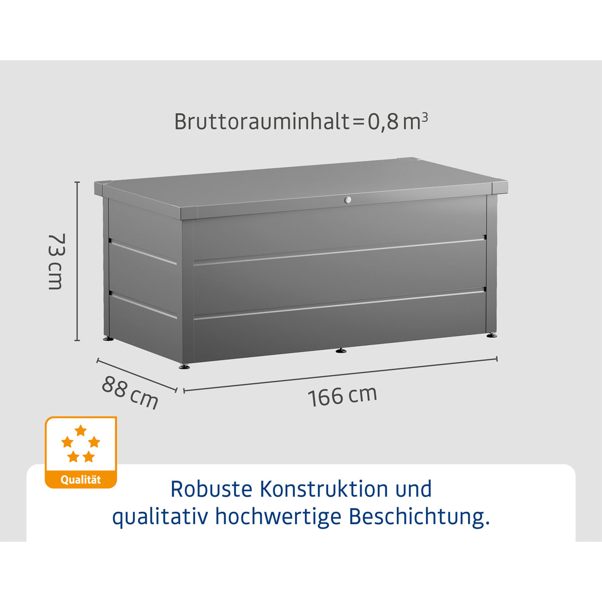 EcoStar  Gartenbox Elegant 1620 RAL9007 Bild 3