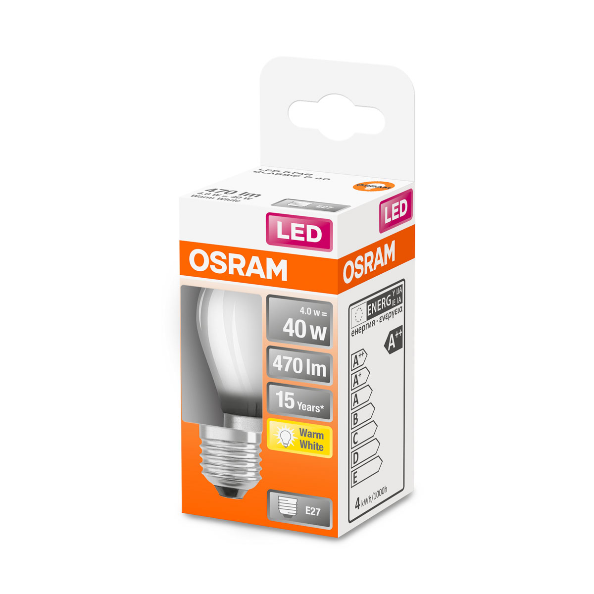 Osram LED-Leuchtmittel Tropfenform E27 40W matt A++ Bild 2