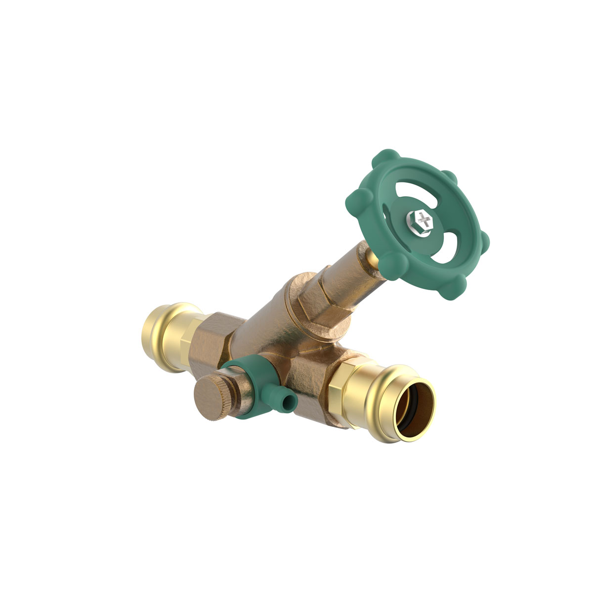 Kirchhoff Schraegsitzventil 22 mm mit Entleerung V-Press Bild 2