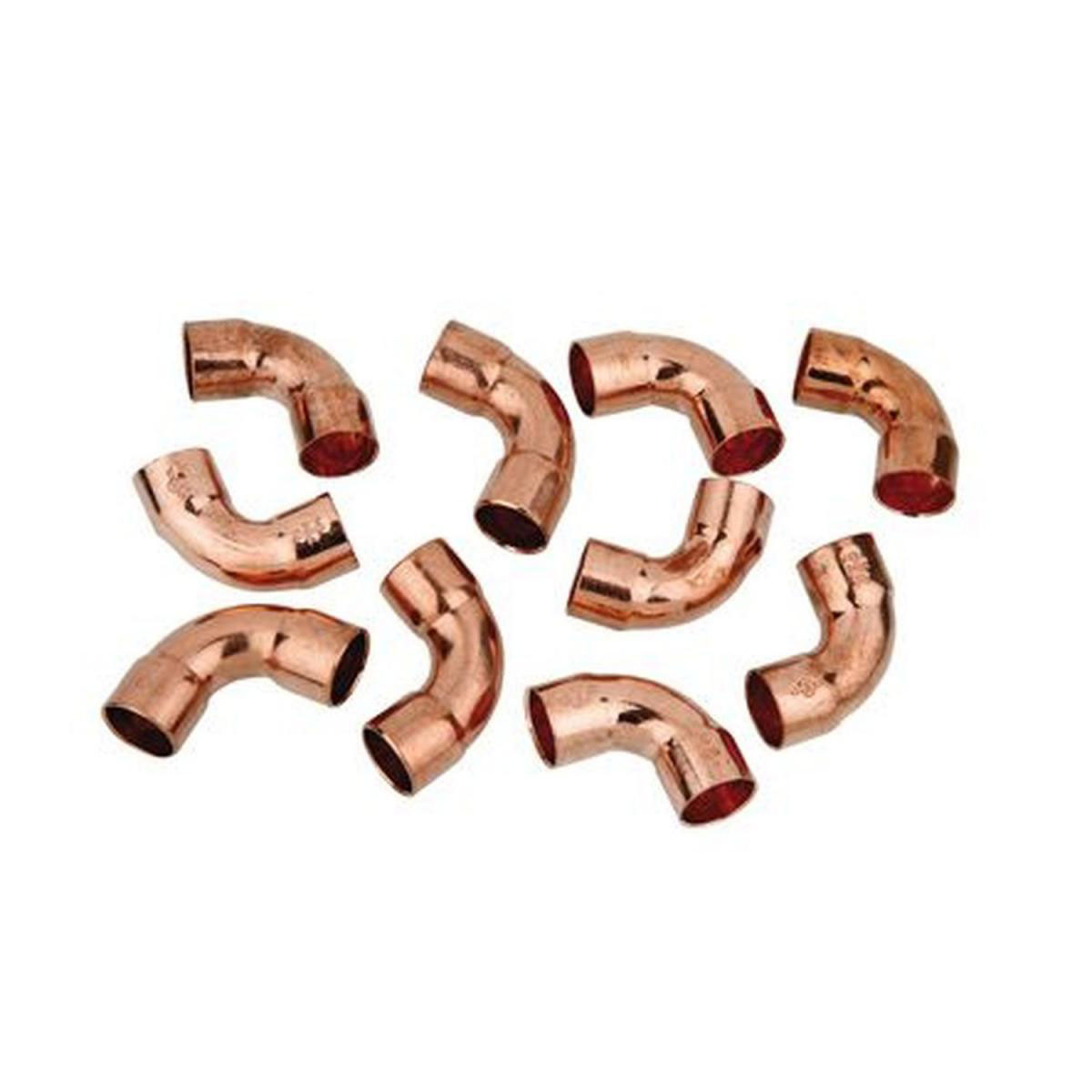 Kirchhoff 90-Bogen 18 mm 2 Muffen Kupfer 10 Stück