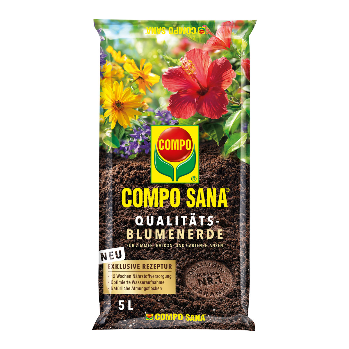 Compo SANA Qualitäts-Blumenerde 5 L
