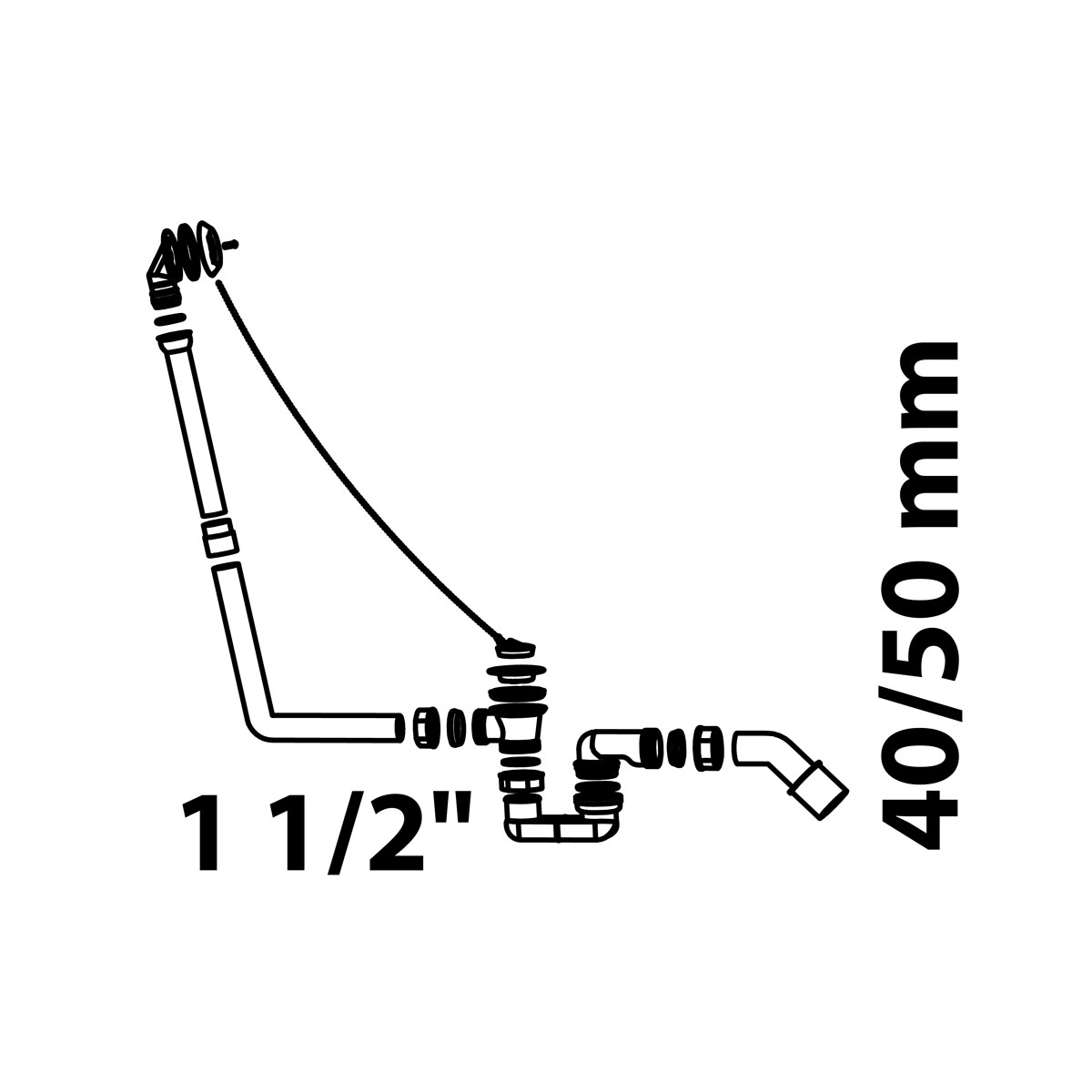 Kirchhoff Wannen-Ab- und Überlaufgarnitur ECO-SAVE KS 1 1/2" x 40/50 mm Bild 2