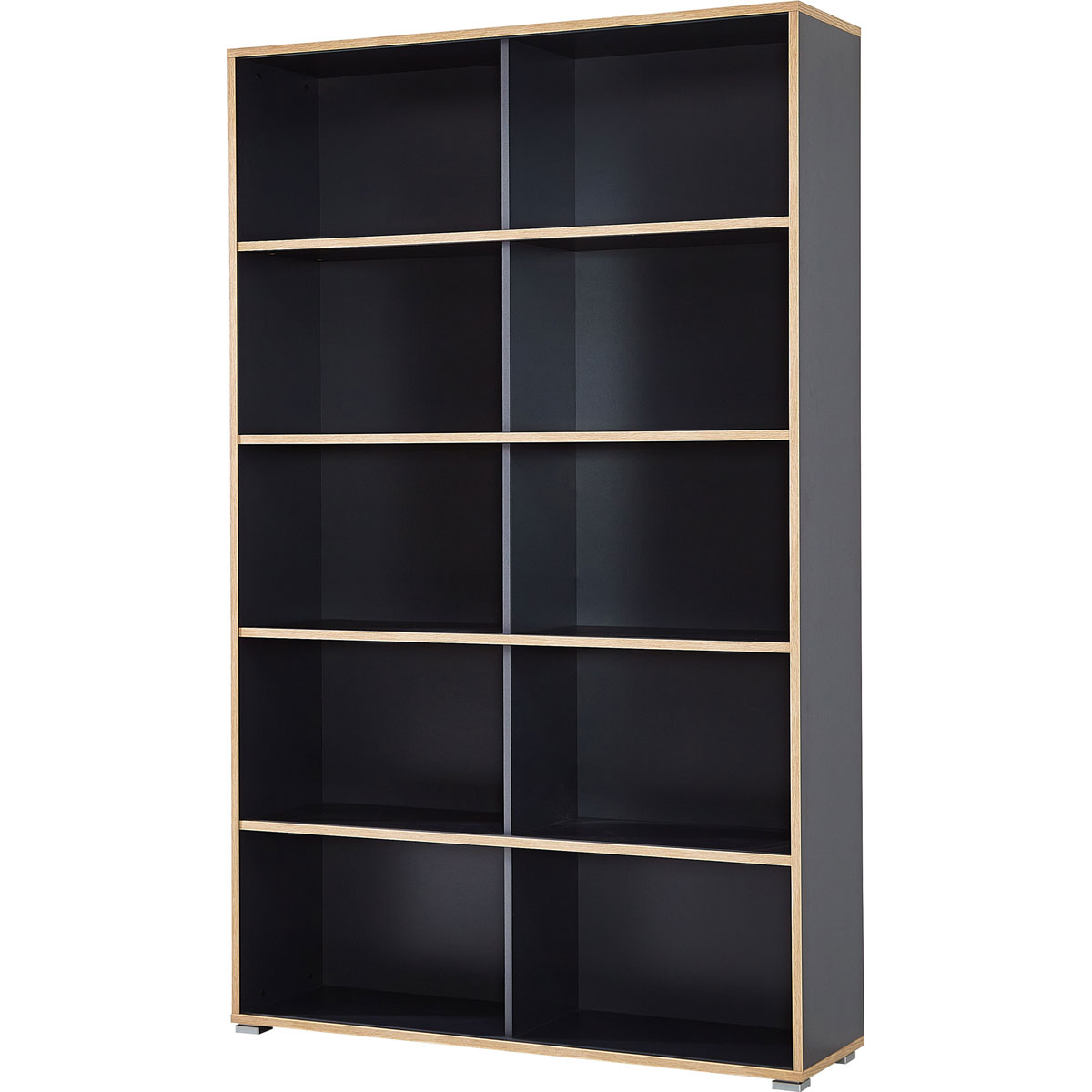 Schiebetürregal 120 x 196 x 35 cm anthrazit/Sonoma Eiche Bild 6