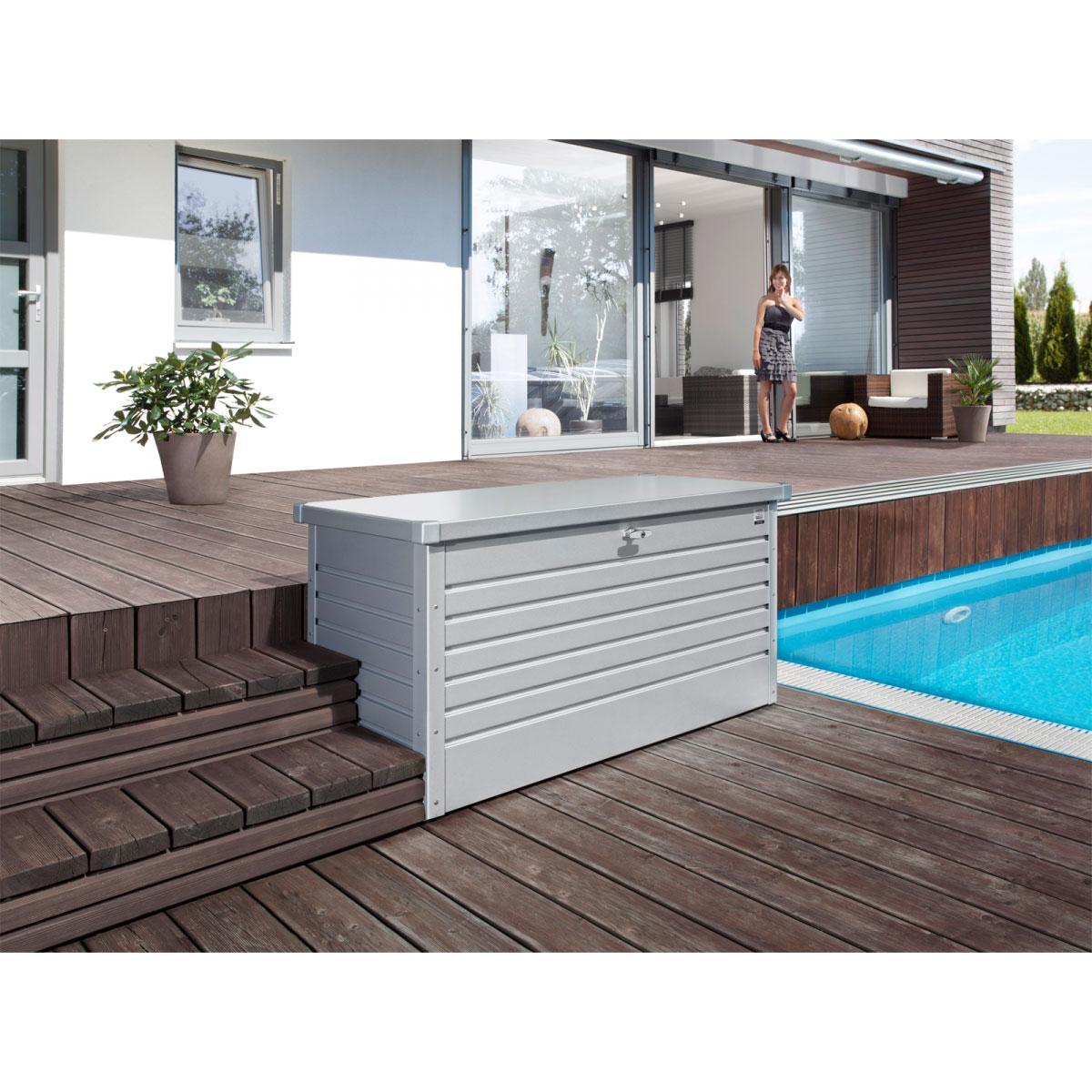 Biohort Freizeitbox 130 silber-metallic Bild 1