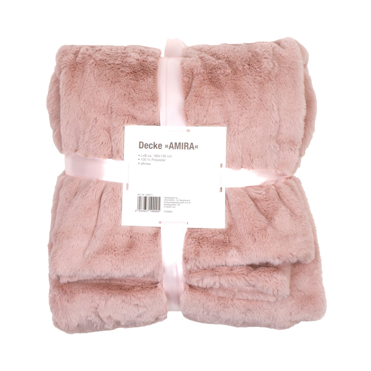 Decke Amira altrosa 180x130 cm