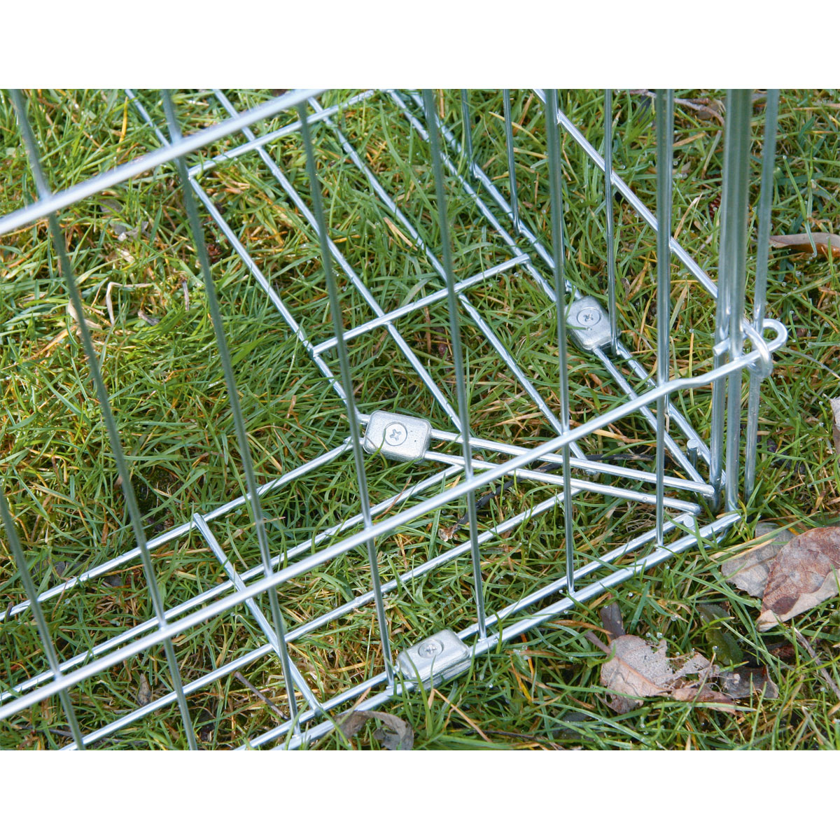 Freigehege mit Ausbruchsperre 230 x 70 x 115 cm silber Bild 1