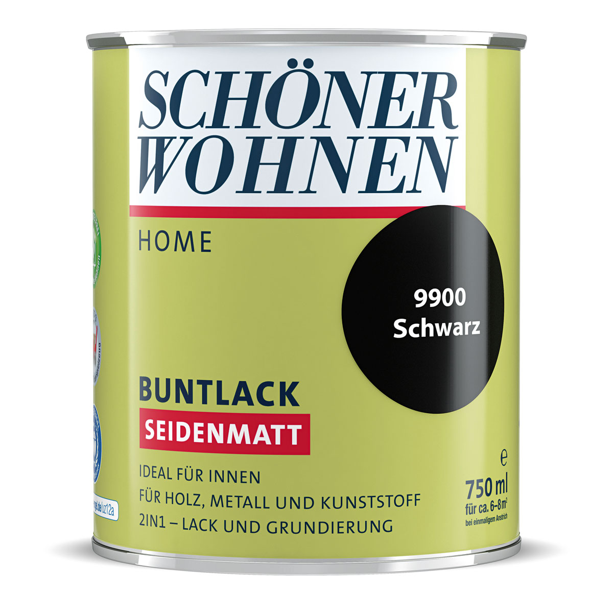 Schöner Wohnen Farbe Buntlack Home schwarz seidenmatt 750 ml