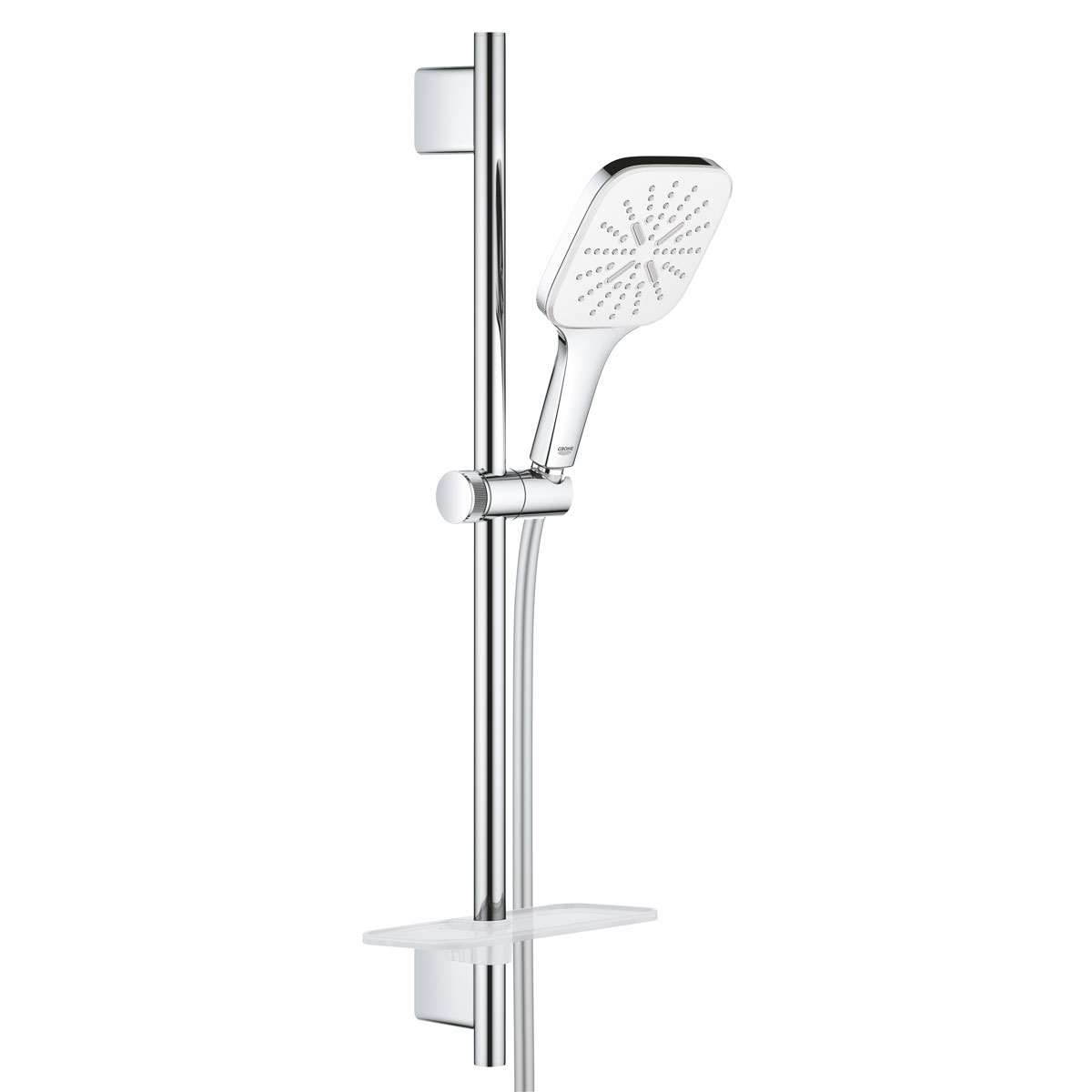Grohe Brausestangenset Vitalio SmartActive 130 Cube silber 3 Strahlarten