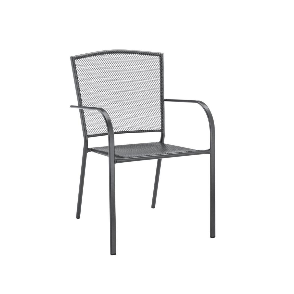 Haveson Stapelsessel Lyon Streckmetall anthrazit Bild 1