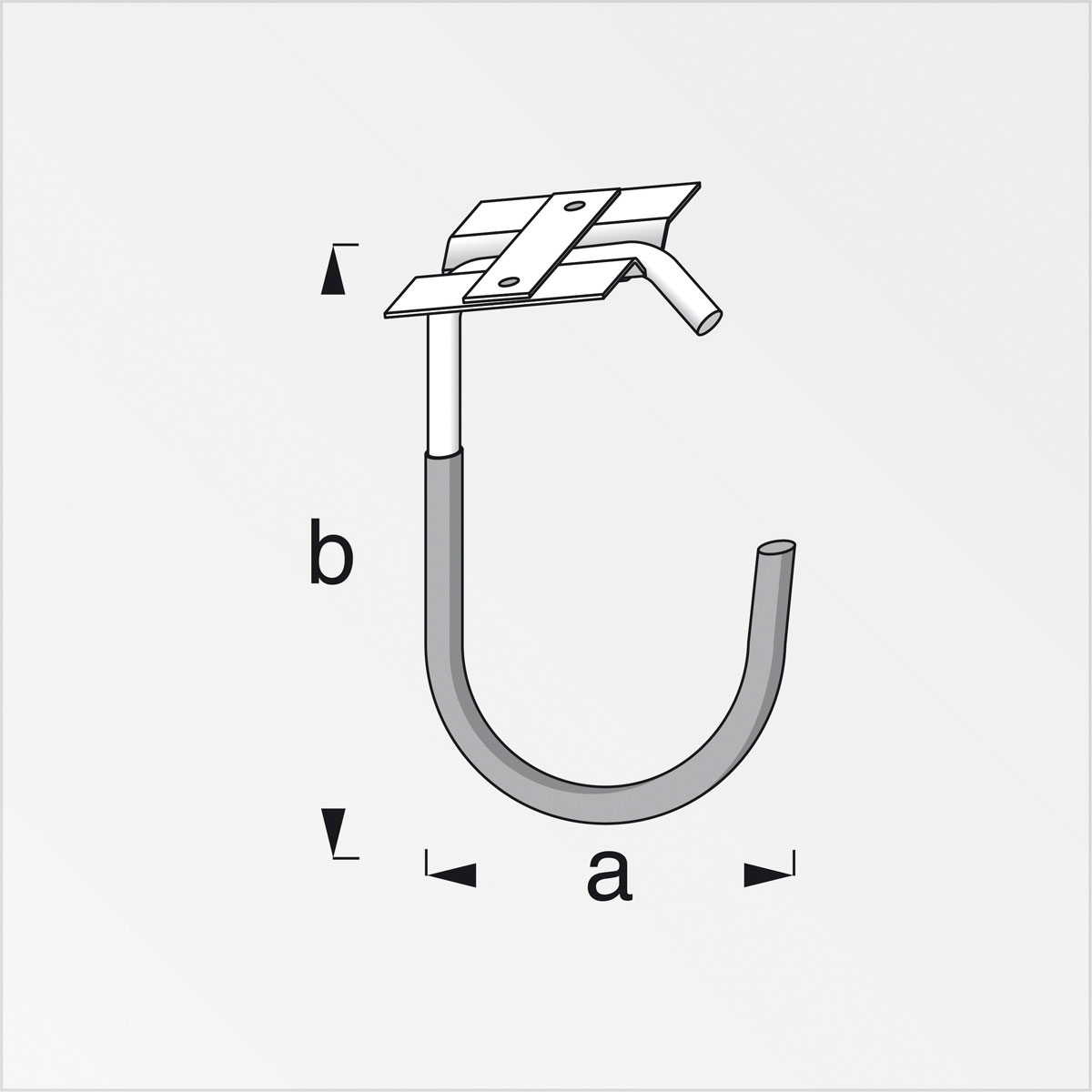 MyTool Fahrradhaken 125x 90 mm verzinkt gummiert rot Bild 2