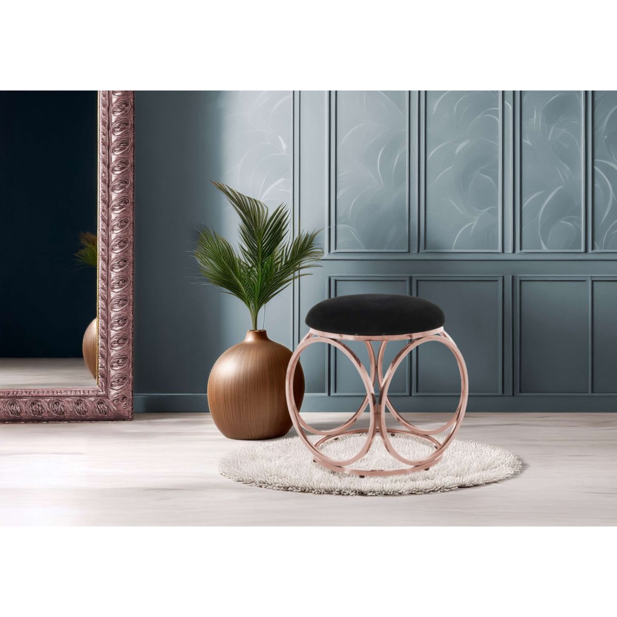 Hocker Whitney 325 schwarz rosegold Bild 3