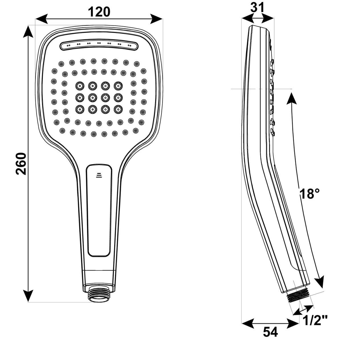 Cornat Dida Handbrause 3S chrom, Blauer Engel Bild 5