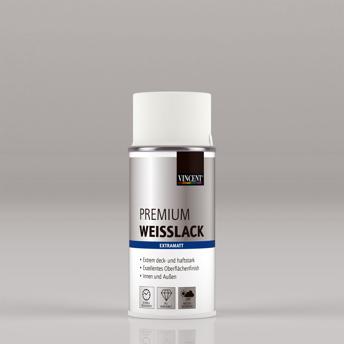 Vincent Premium Weißlack RAL 9003 signalweiß extramatt 150 ml