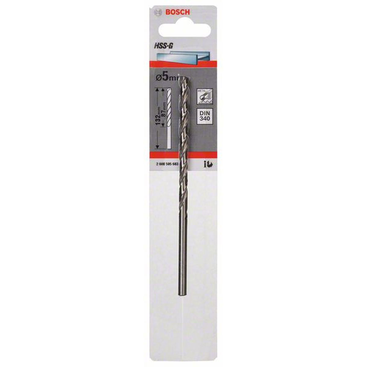 Bosch  Spiralbohrer HSS-G Durchmesser 5 x 87 mm Bild 1