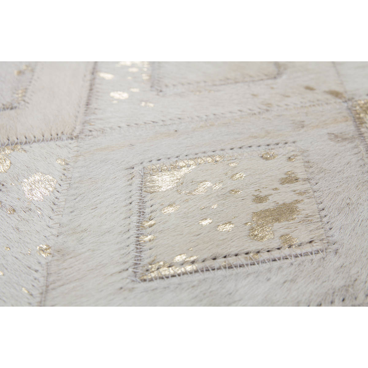 Lederteppich „Spark 110“, elfenbein/gold Bild 3