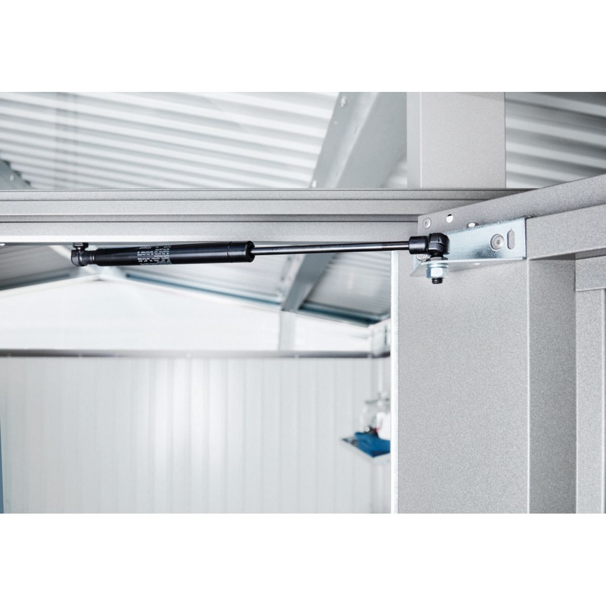 Biohort Gerätehaus Panorama Gr. P2 silber-metallic mit Doppeltür Bild 4