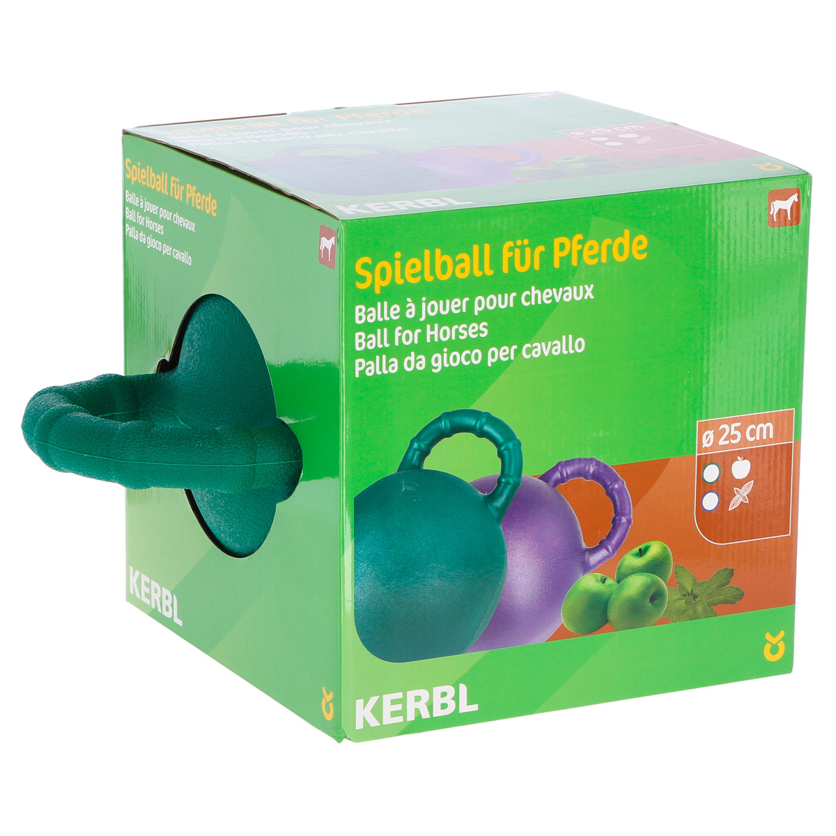 Pferde-Spielball mit Apfelgeschmack Durchmesser 25 cm grün Bild 2