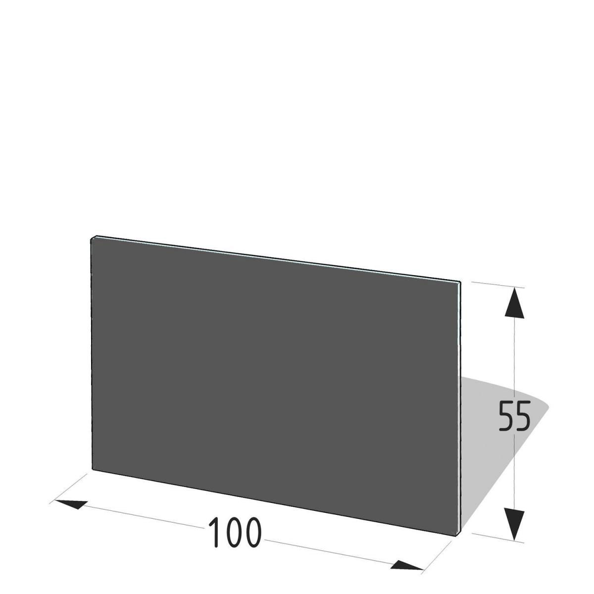 Metallvorlegeplatte Rechteck 100 x 55 cm schwarz