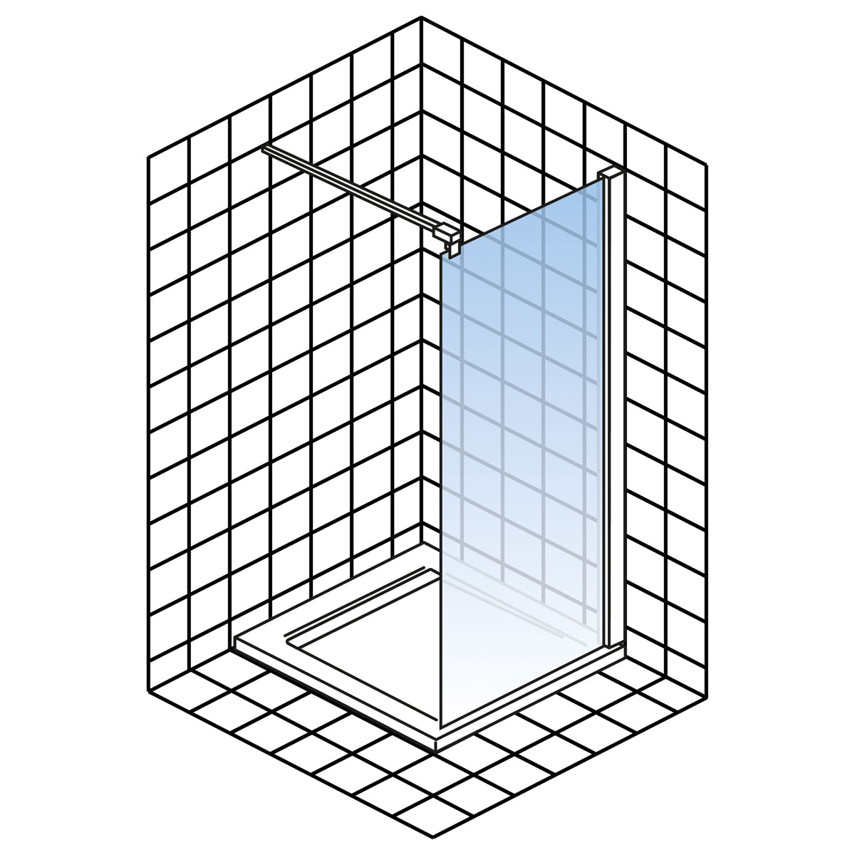 Schulte Walk In Toura 90 x 200 cm chrom Bild 3
