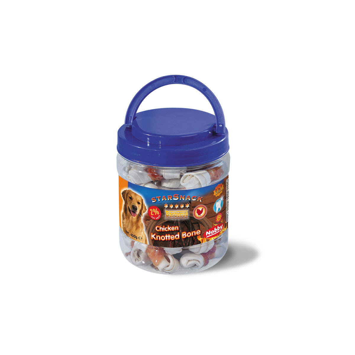 Nobby Leckerlie StarSnack Barbecue Chicken Knotted Bone Dose 400 g