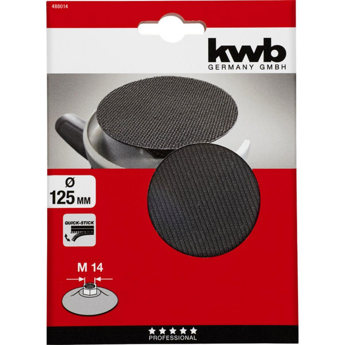 kwb  Haftstützteller Quick-Stick M14 Durchmesser 125 mm Bild 2