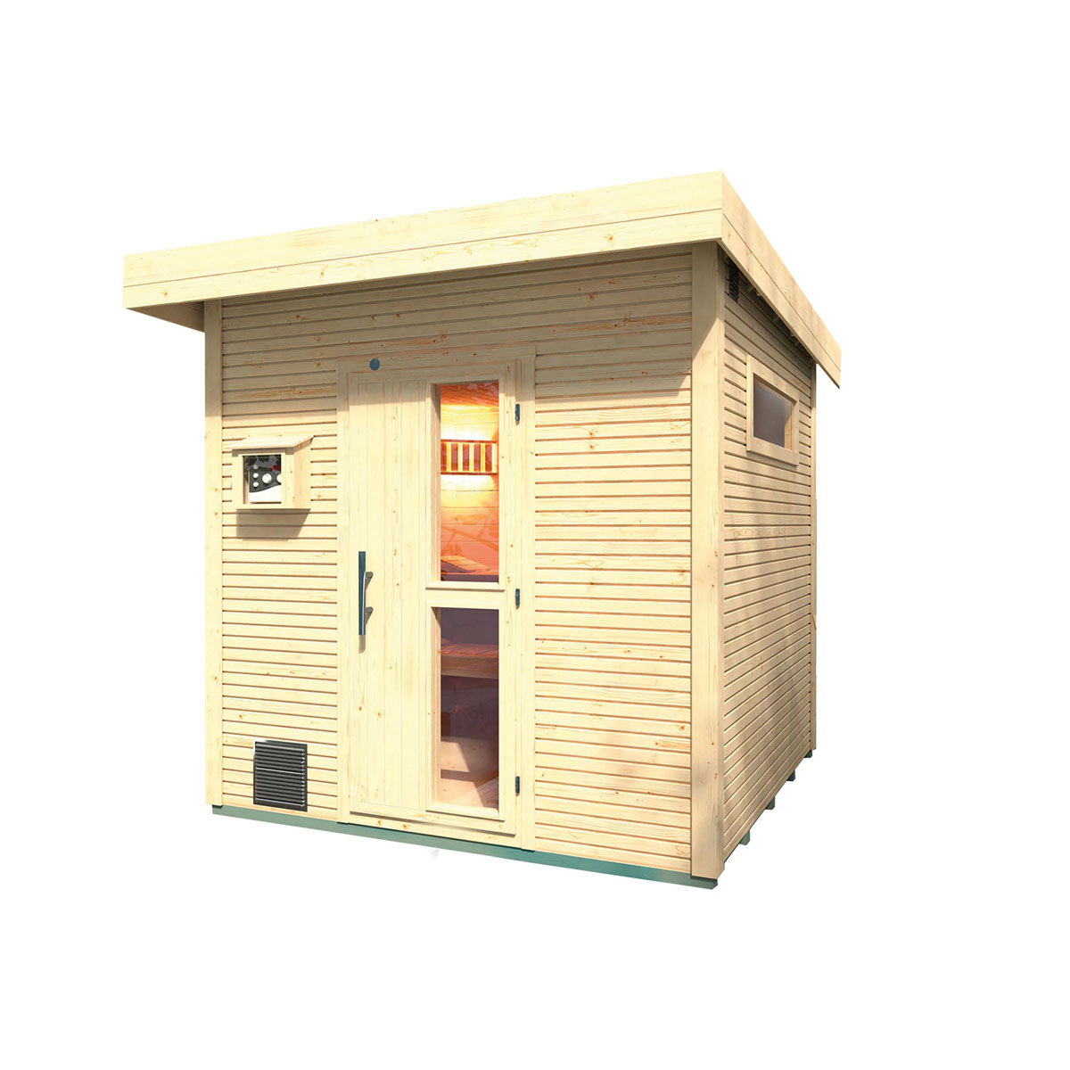 Weka  Saunahaus Naantali Sparset 9,0 kW Bio S inkl analoger Steuerung natur Bild 1