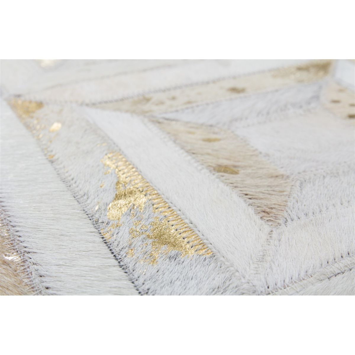 Pouf Hocker Spark 410 elfenbein gold 45x45cm Bild 3