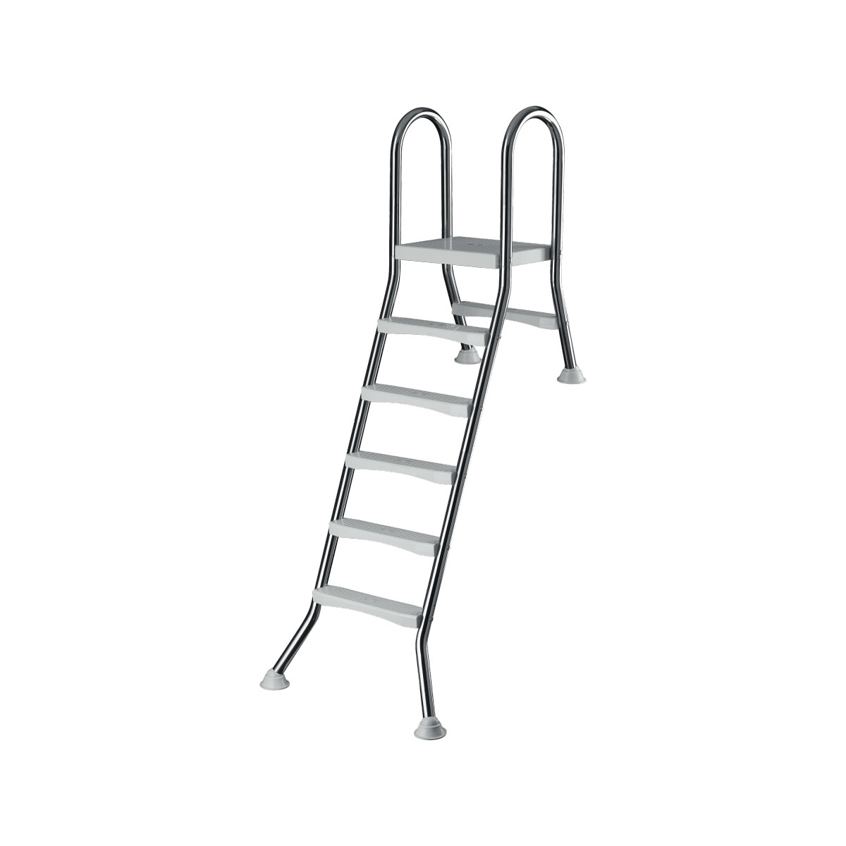 Halbhochbeckenleiter 4/1 Stufen