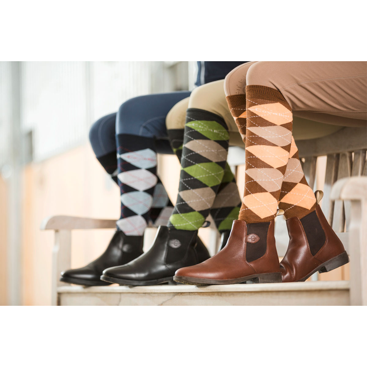 Reitstrümpfe Brescia Größe 40-42 nachtblau-hellblau Bild 2