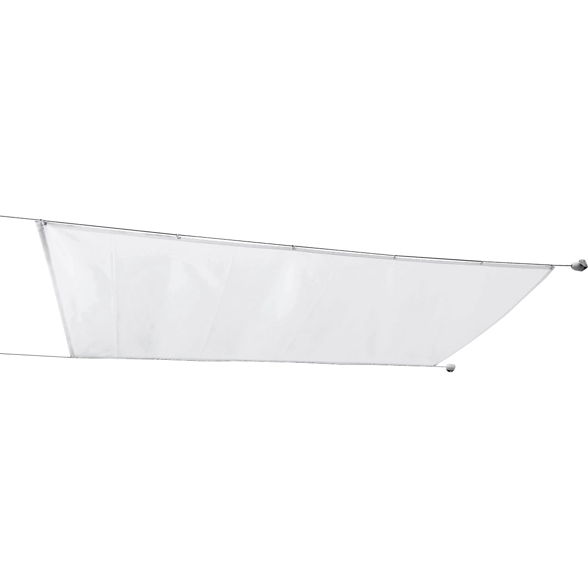 Seilspann-Markise 330 x 200 cm weiß inkl Montagematerial
