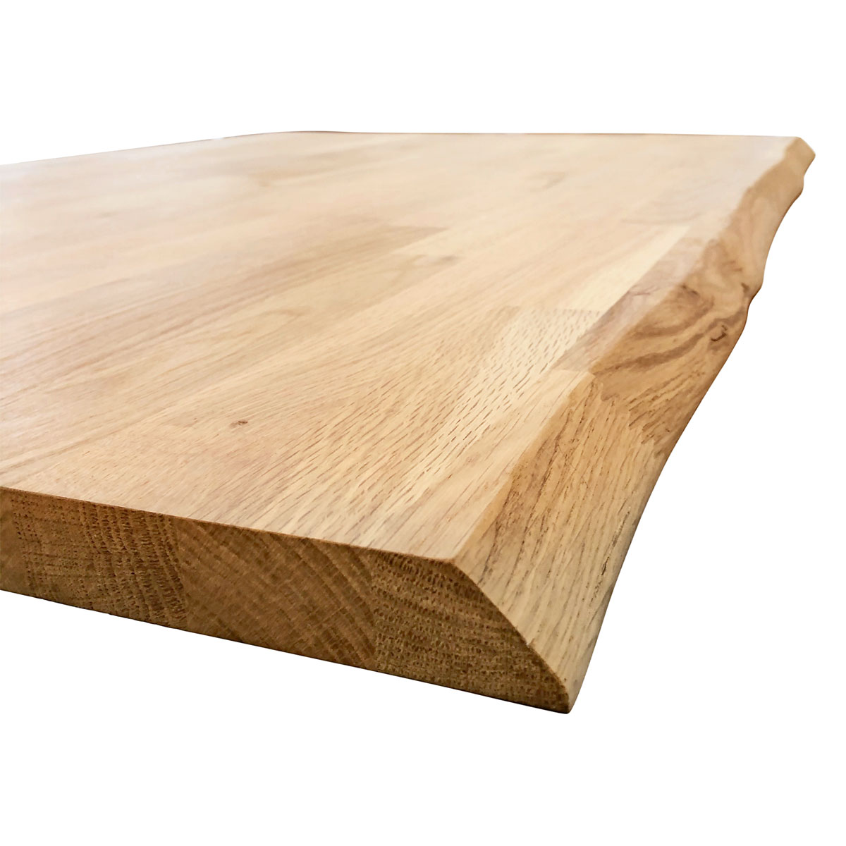 Tischpl Eiche 2 Laengsk Baumkante roh gezinkt 1600 x 800 x 26 mm Bild 2