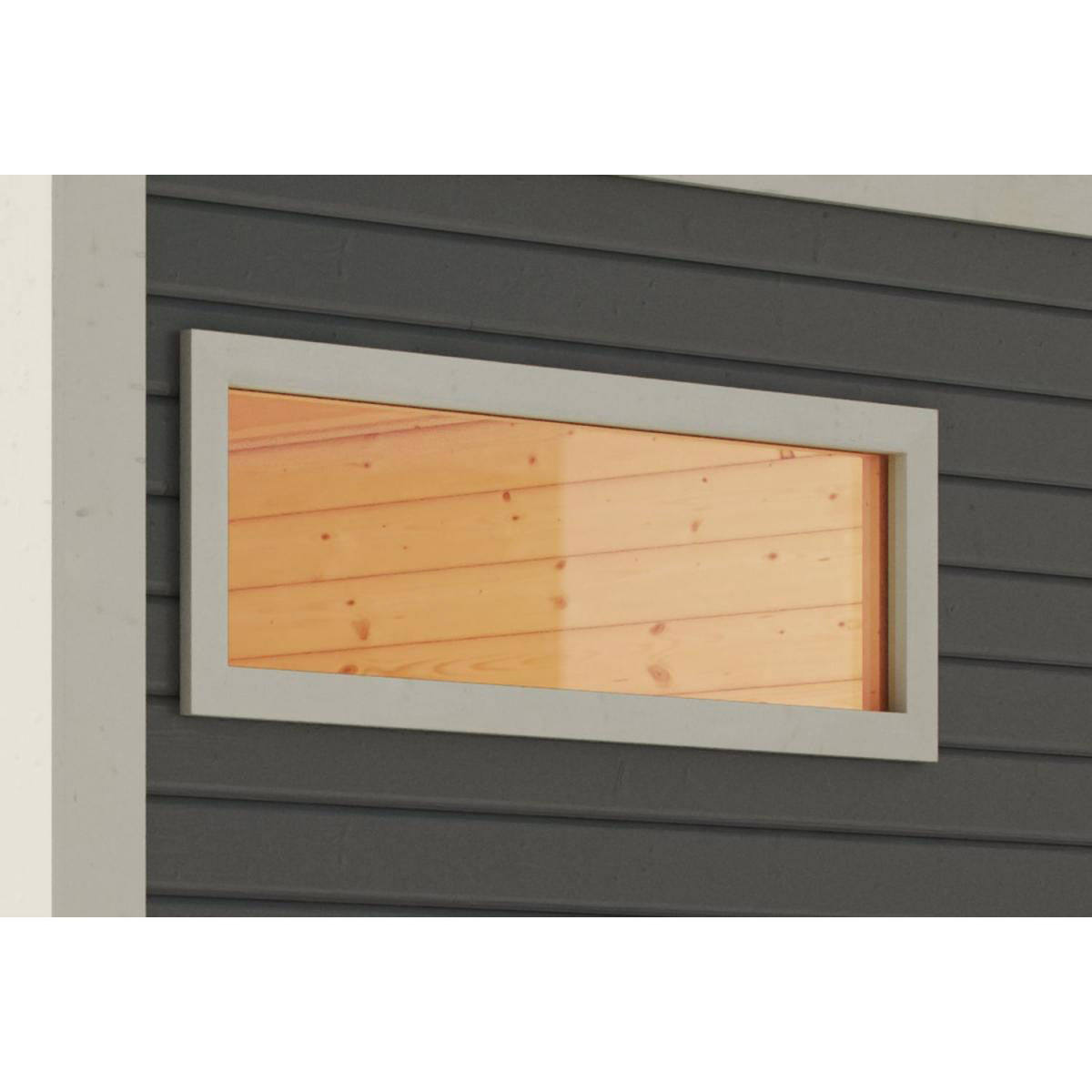 Karibu Fenster 38/40 mm Klarglas elfenbeinweiß