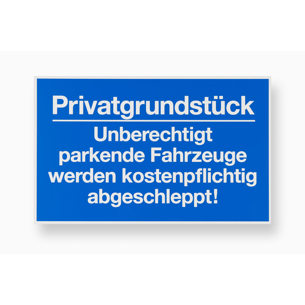 Metafranc Gebotsschild Privatgrundstück Kunststoff gelb
